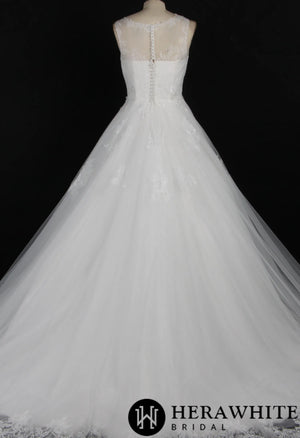 Strapless Lace AppliquÃ©s Beach Wedding Dress