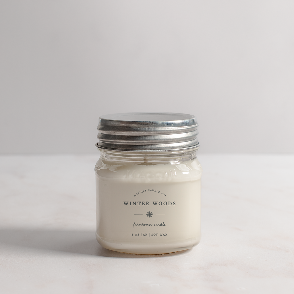 Winter Woods - Soy Wax Mason Jar Candle
