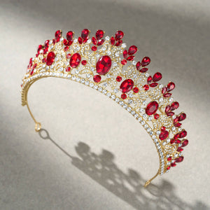 SWEETV costume crystal crowns: Blue