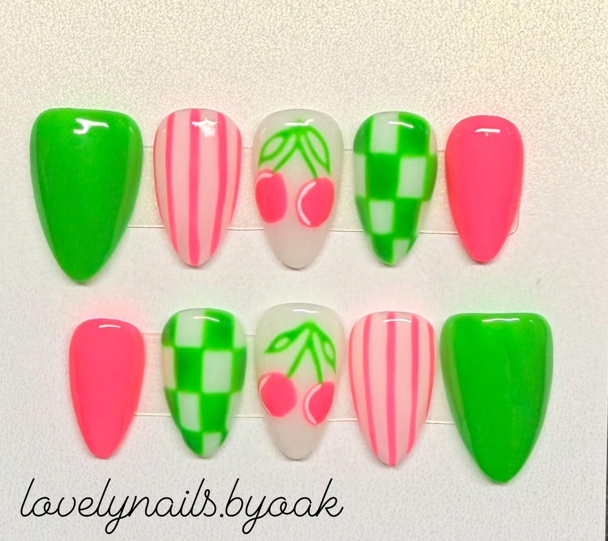 Green & Pink Cherries