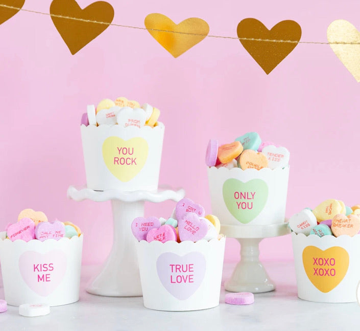 Candy Heart Baking Cups