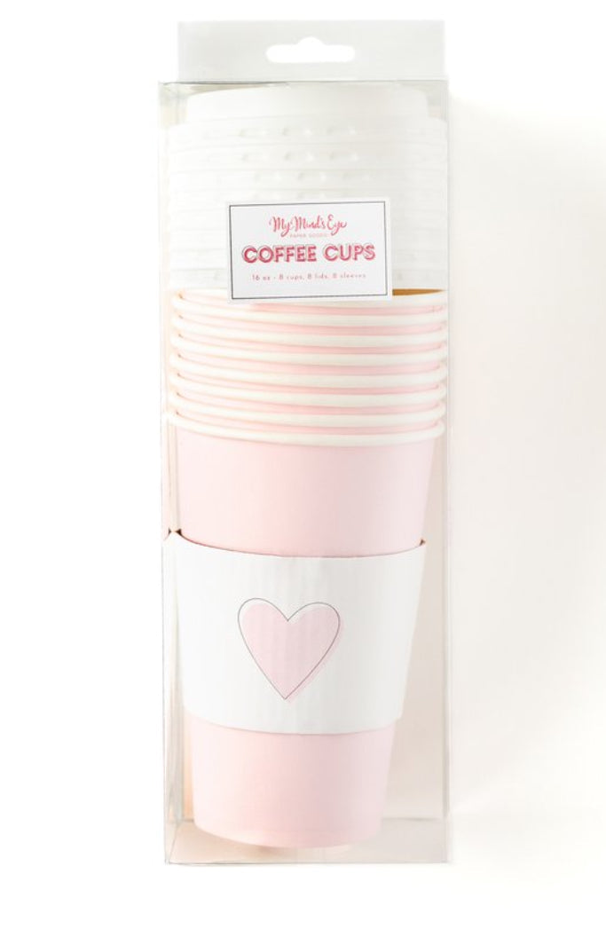 Pink Heart To-Go Cups