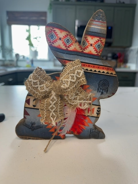 Blue and Coral Bunny