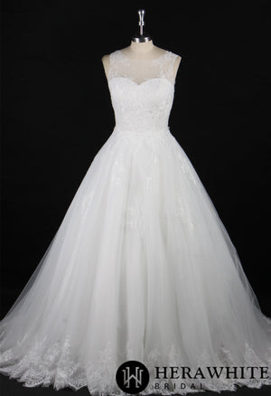 Strapless Lace AppliquÃ©s Beach Wedding Dress