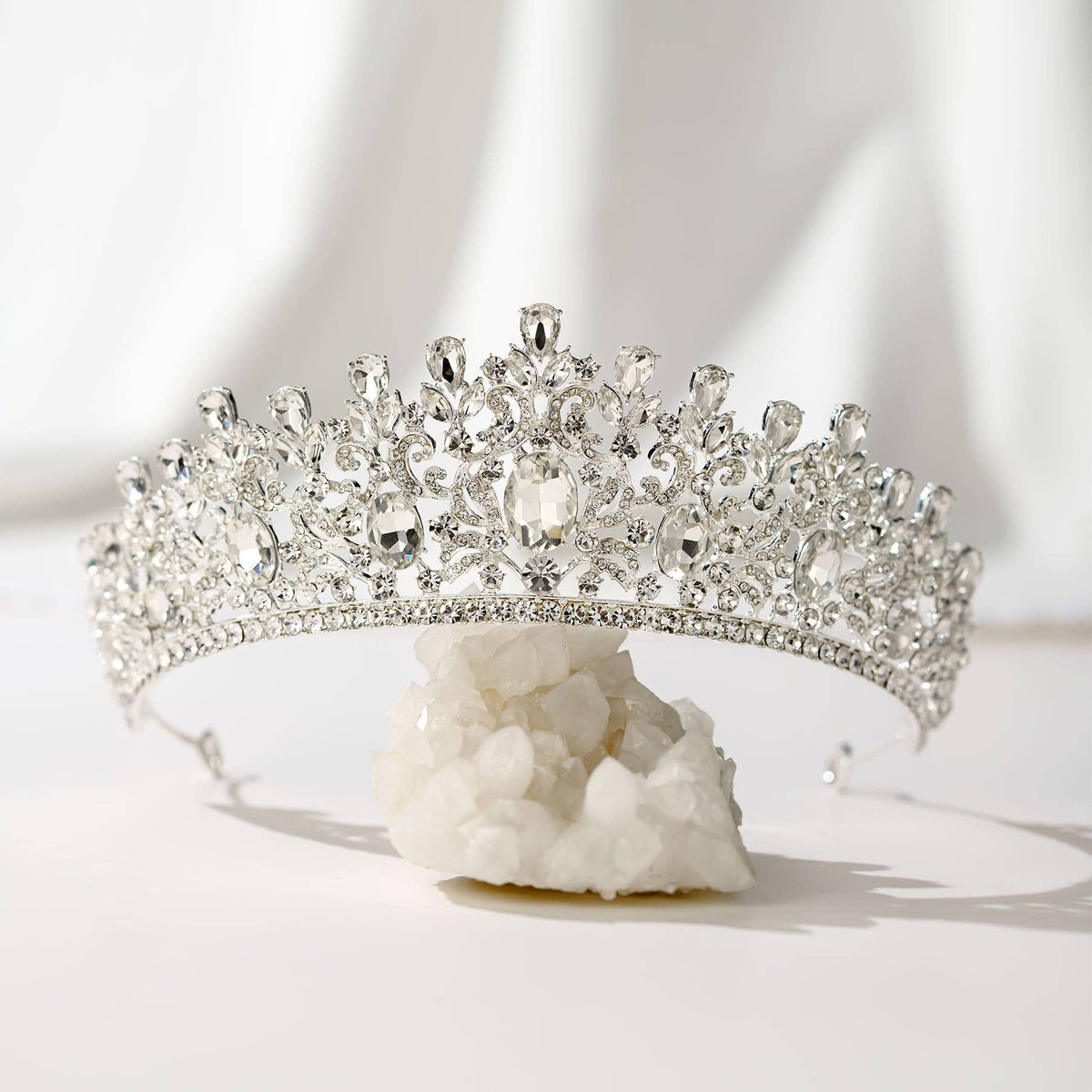 SWEETV costume crystal crowns: Blue