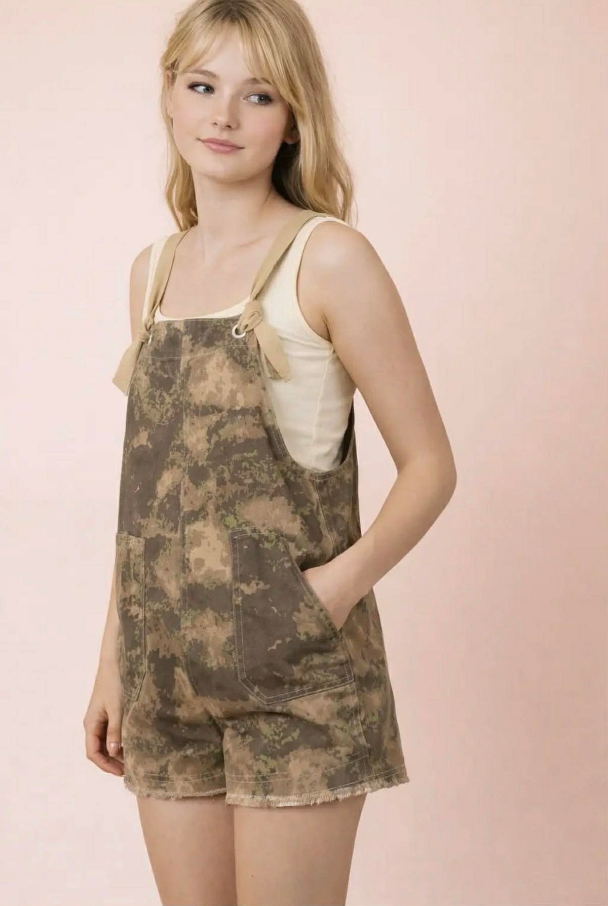 Camo Knit Romper