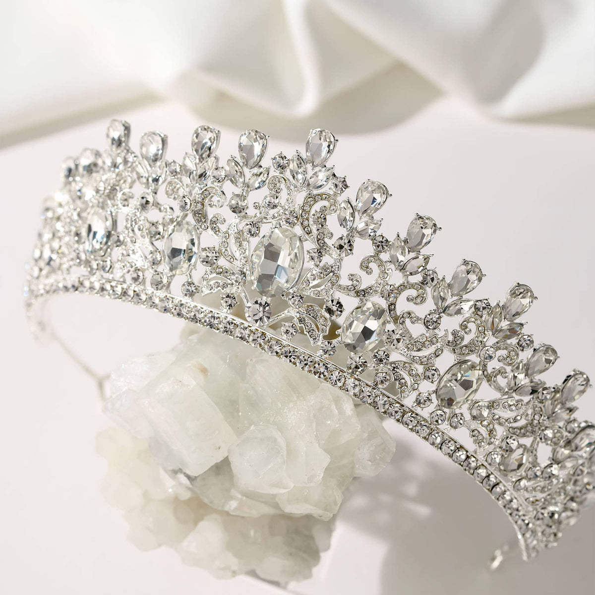 SWEETV costume crystal crowns: Green