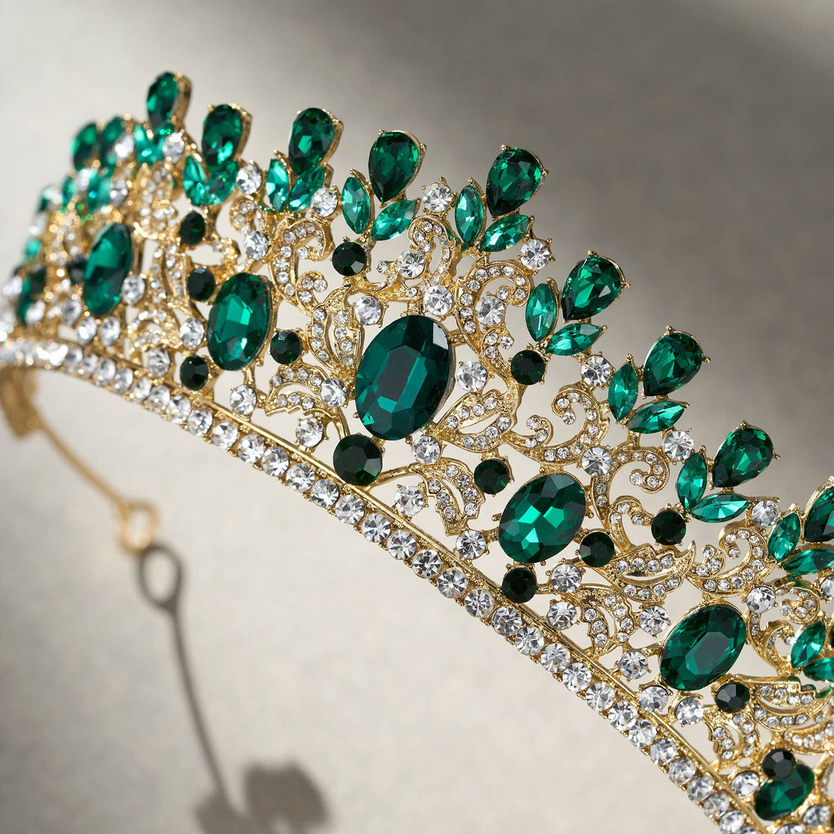 SWEETV costume crystal crowns: Red