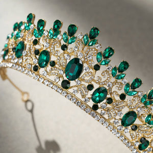 SWEETV costume crystal crowns: Red