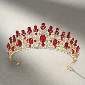 SWEETV costume crystal crowns: Green
