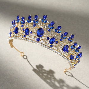 SWEETV costume crystal crowns: Red