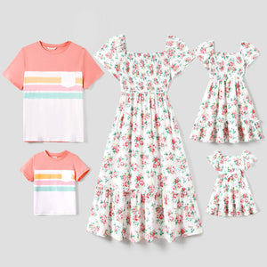 Floral Shirred Dress
