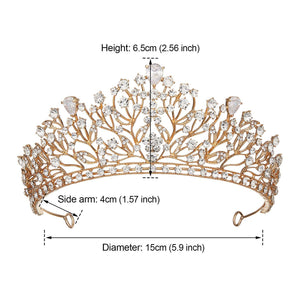 Wedding Tiaras and Crowns for Women Princess Crown Gold