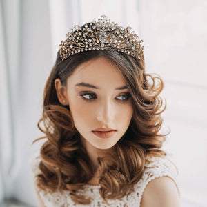 Wedding Tiaras and Crowns for Women Princess Crown Gold