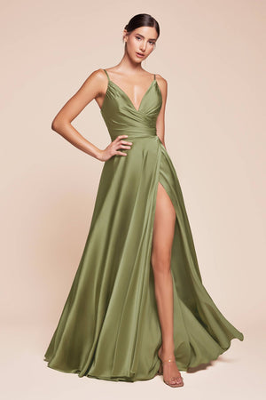 Soft Satin A-Line Curvy Fit