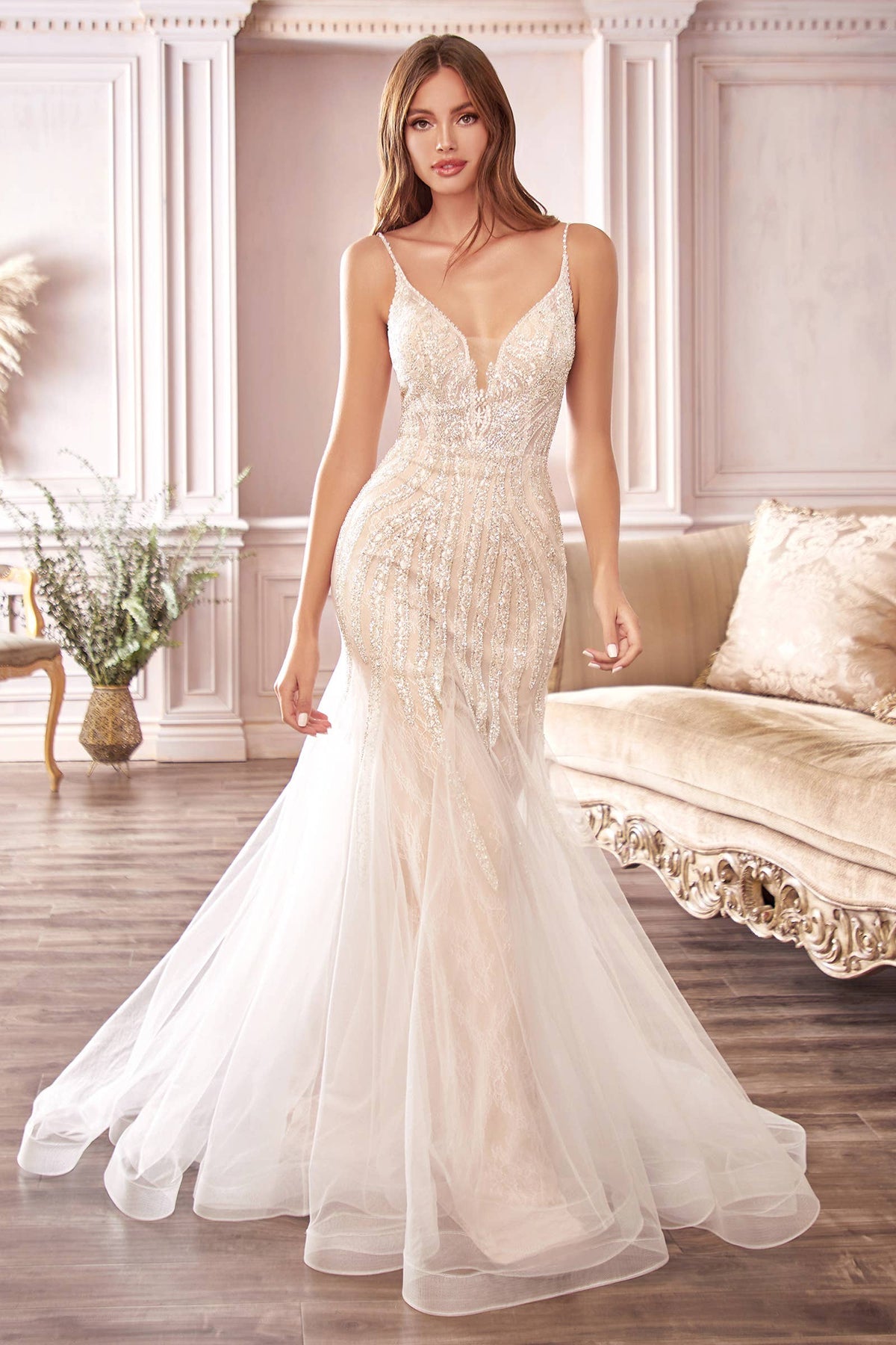 Find your wedding dress in person.