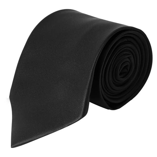 Poly Solid Satin Tie