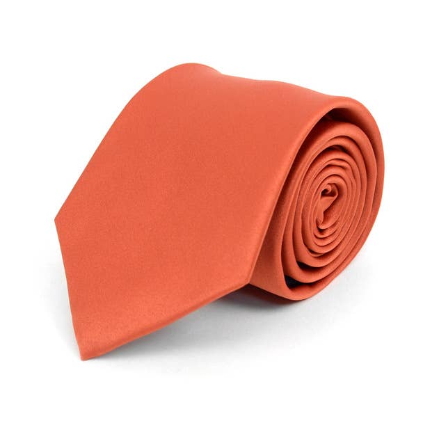 Poly Solid Satin Tie