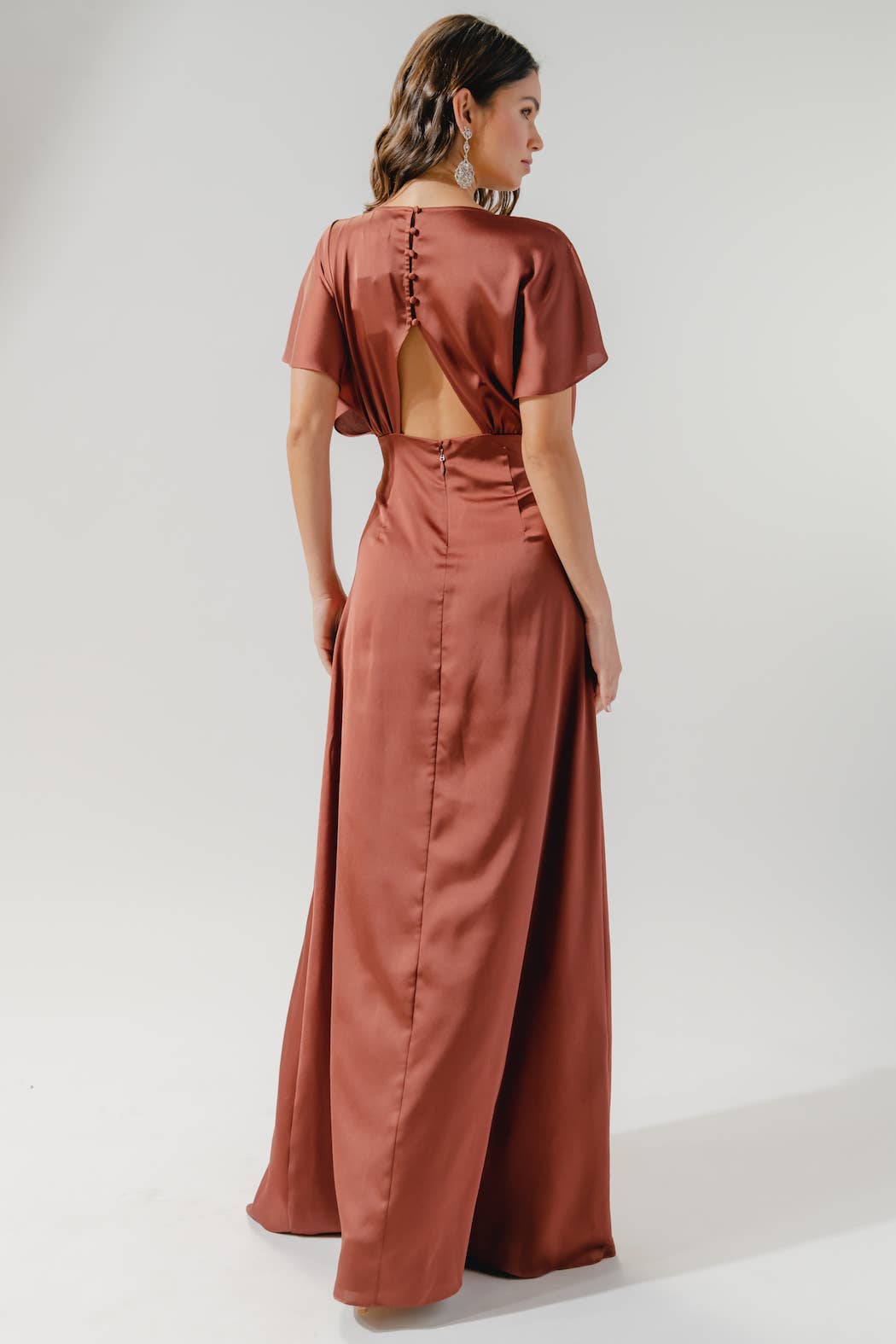 Flutter Sleeve Satin