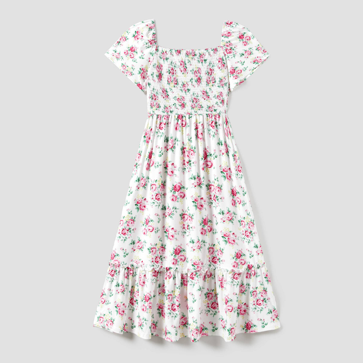 Floral Shirred Dress