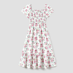 Floral Shirred Dress