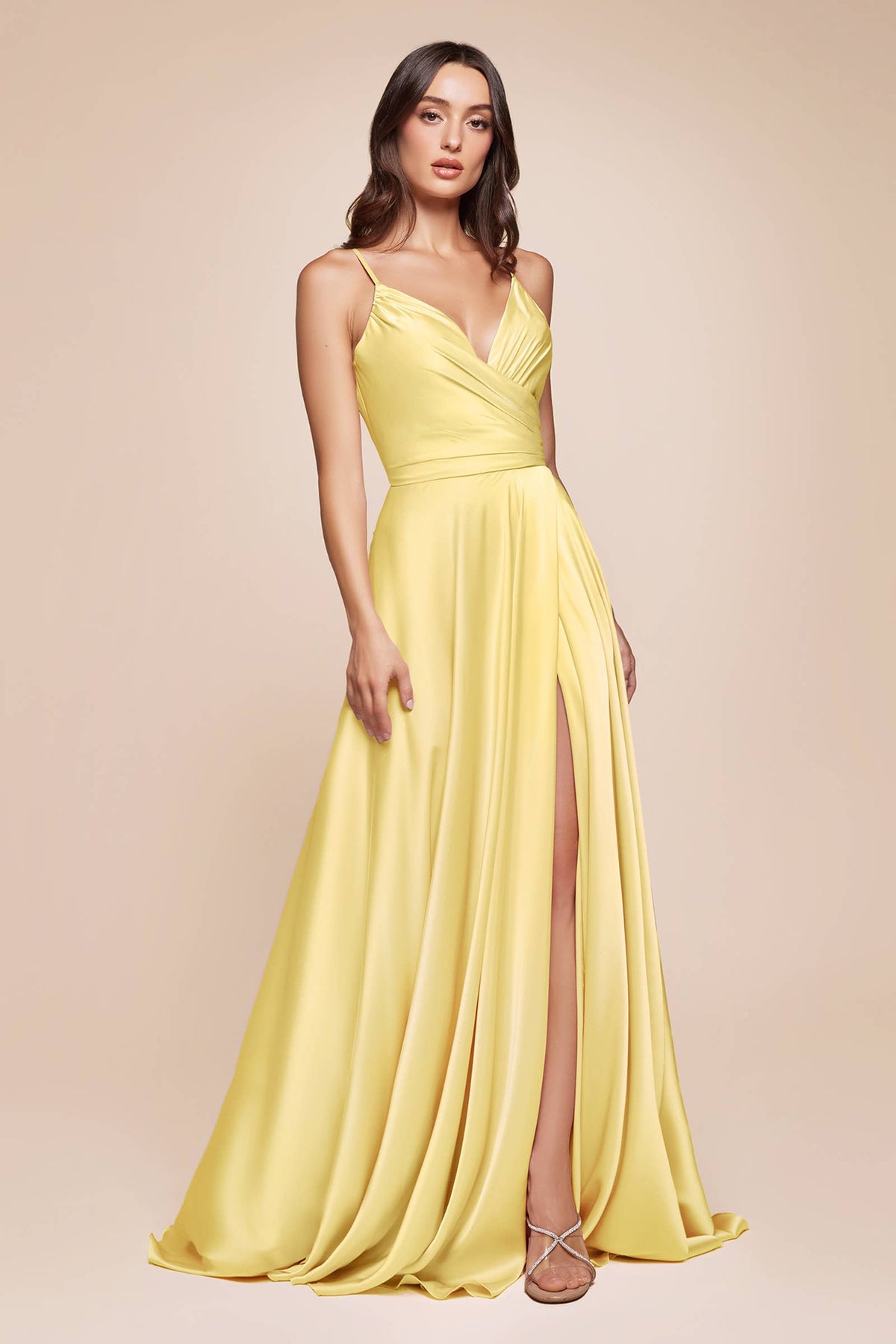 Soft Satin A-Line Curvy Fit