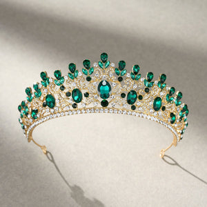SWEETV costume crystal crowns: Blue