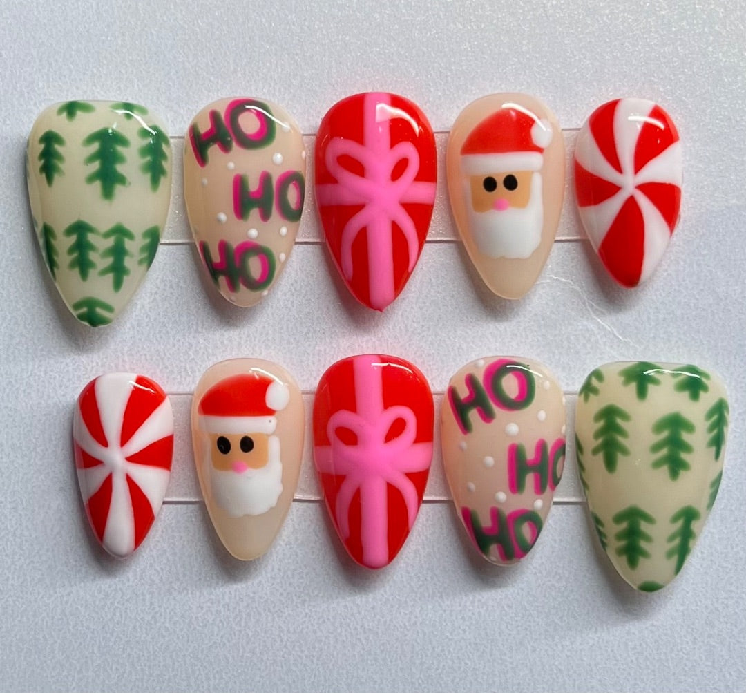 Red & Pink Santa’s , Small