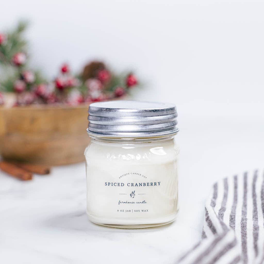 Spiced Cranberry - Soy Wax Mason Jar Candle