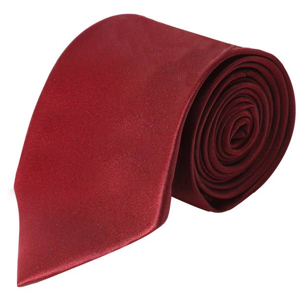Poly Solid Satin Tie