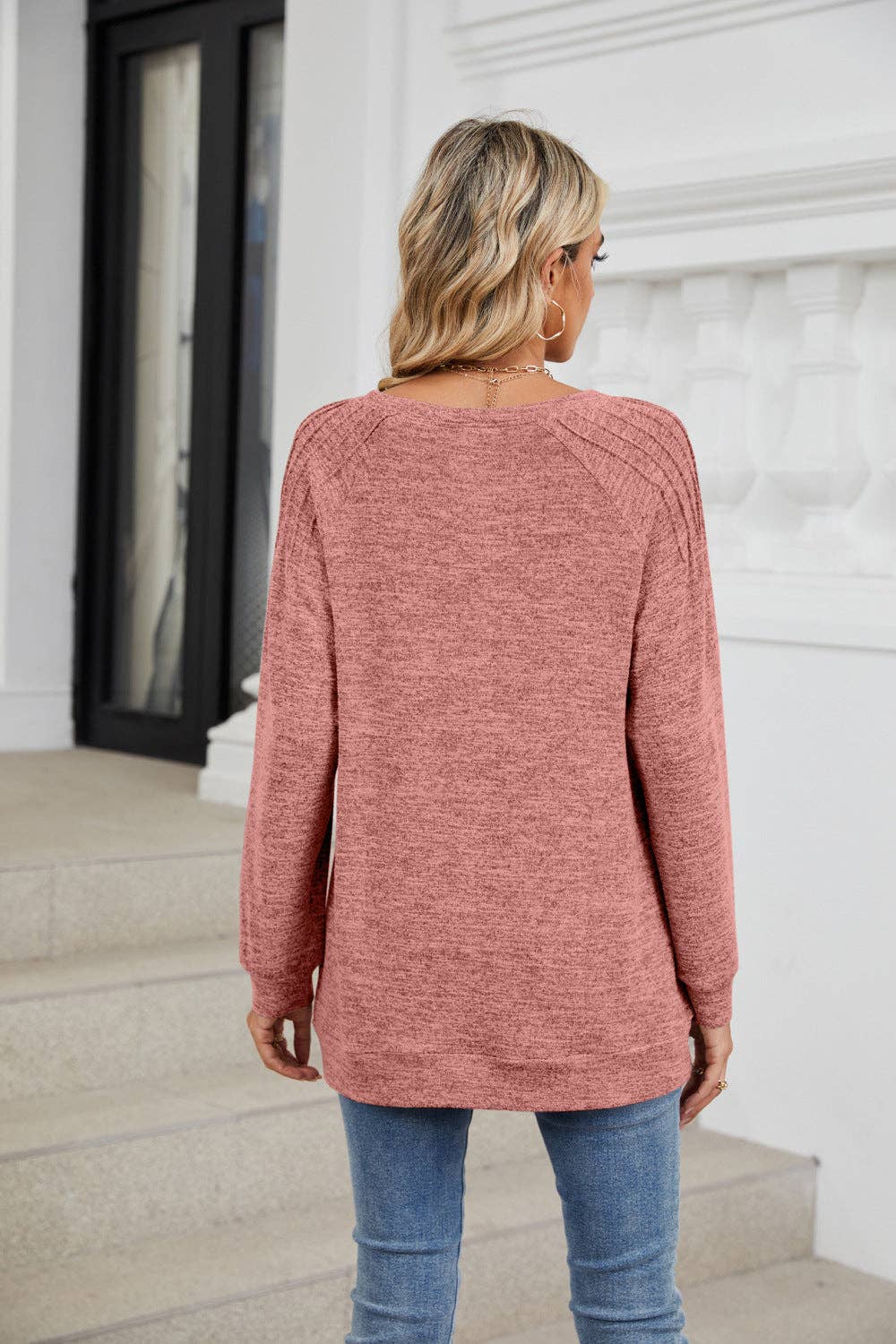 Solid Loose Long-sleeve