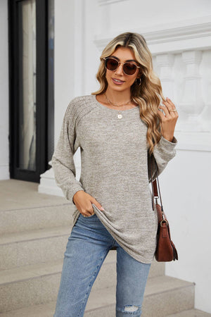 Solid Loose Long-sleeve