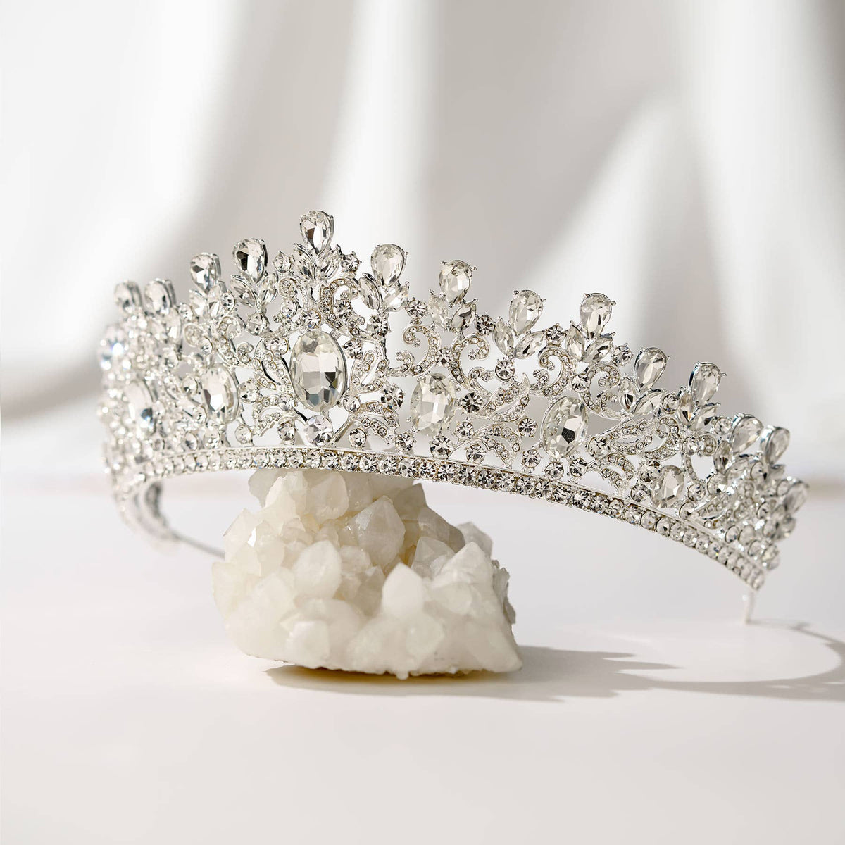 SWEETV costume crystal crowns: Green