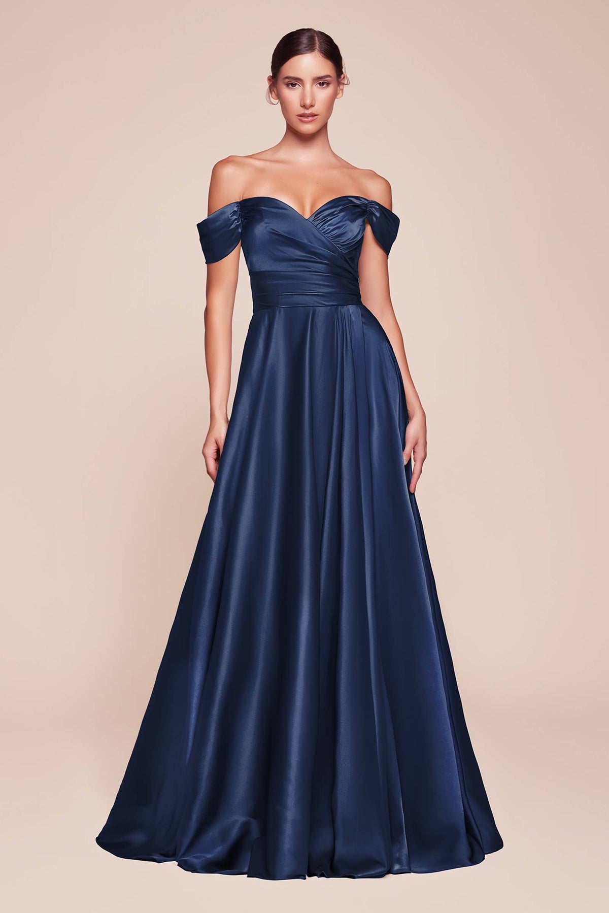 SATIN OFF THE SHOULDER