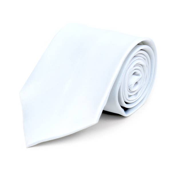 Poly Solid Satin Tie