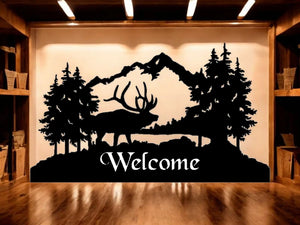 METAL ELK MOUNTAIN WITH LAKE WELCOME