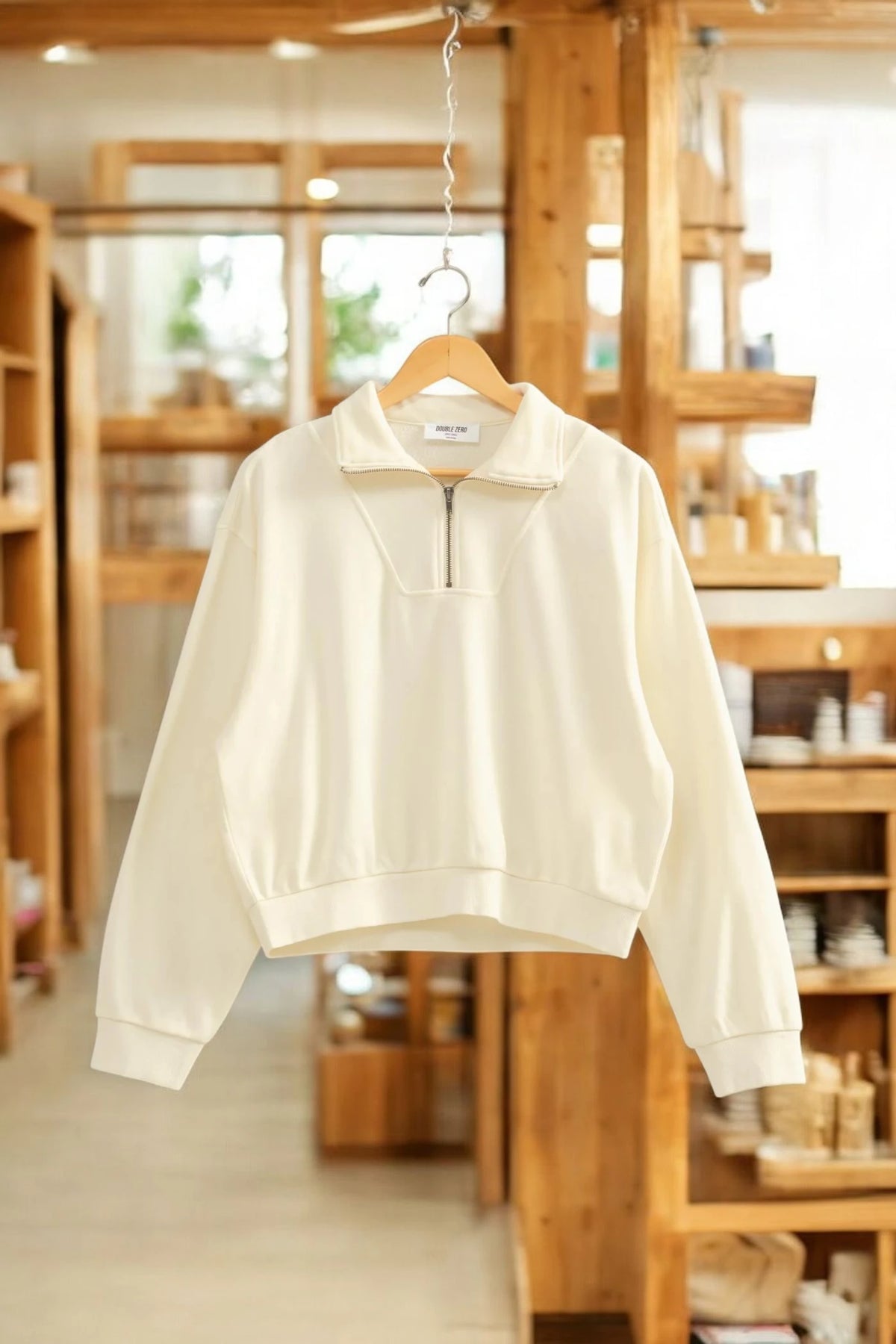 Half zip sweatshirt