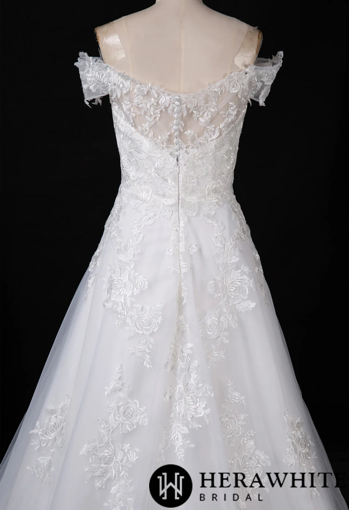 Modern Off-shoulder A-line Wedding Dress
