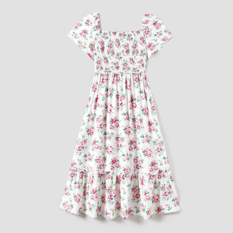 Floral Shirred Dress